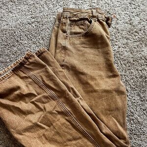 Brown boyfriend jeans